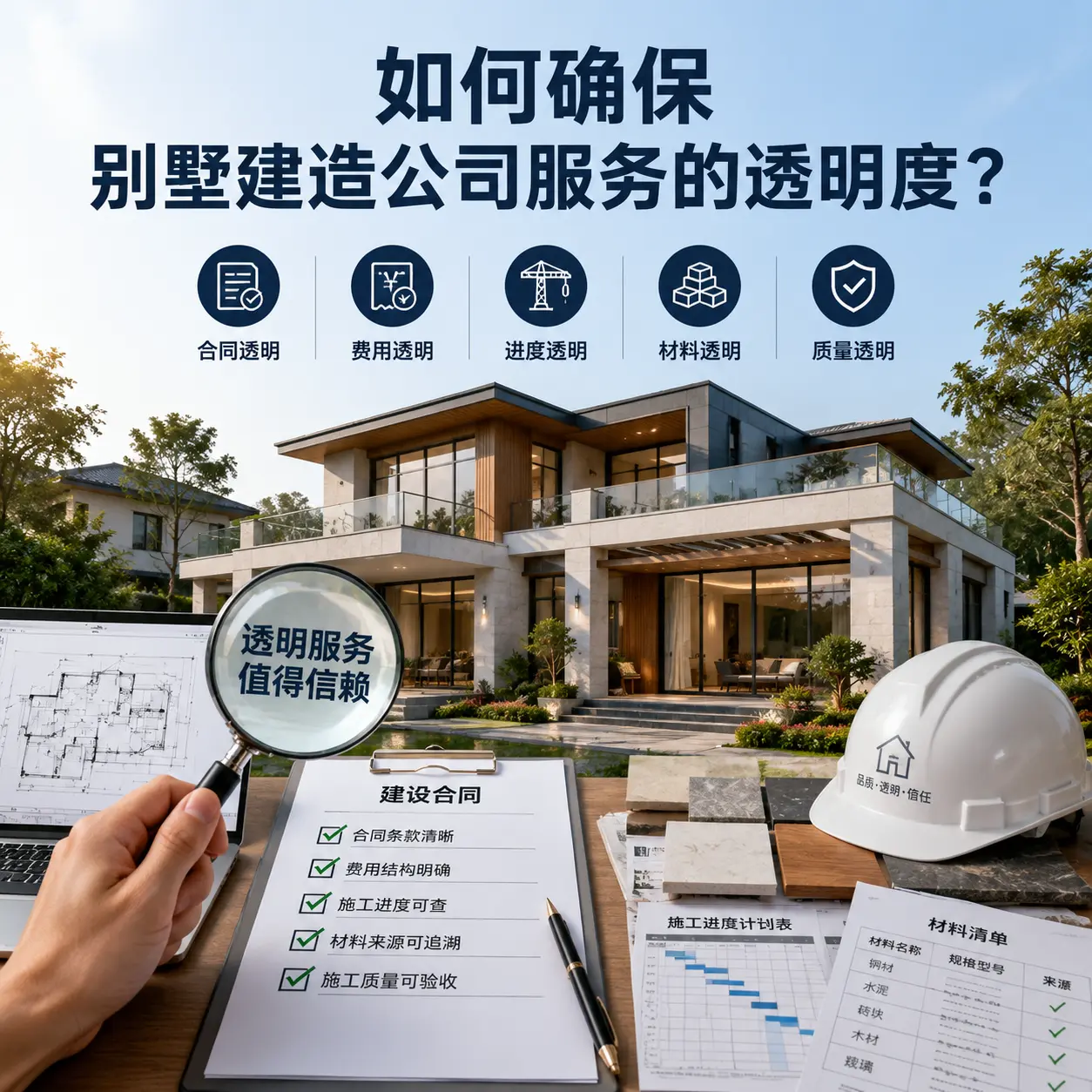 在 盘州 如何确保别墅建造公司服务的透明度？