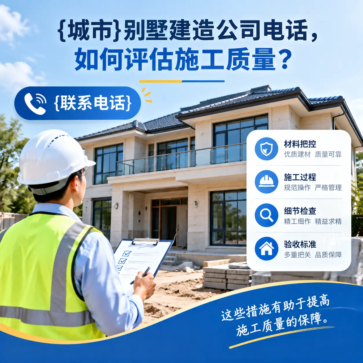 盘州别墅建造公司电话，如何评估施工质量？