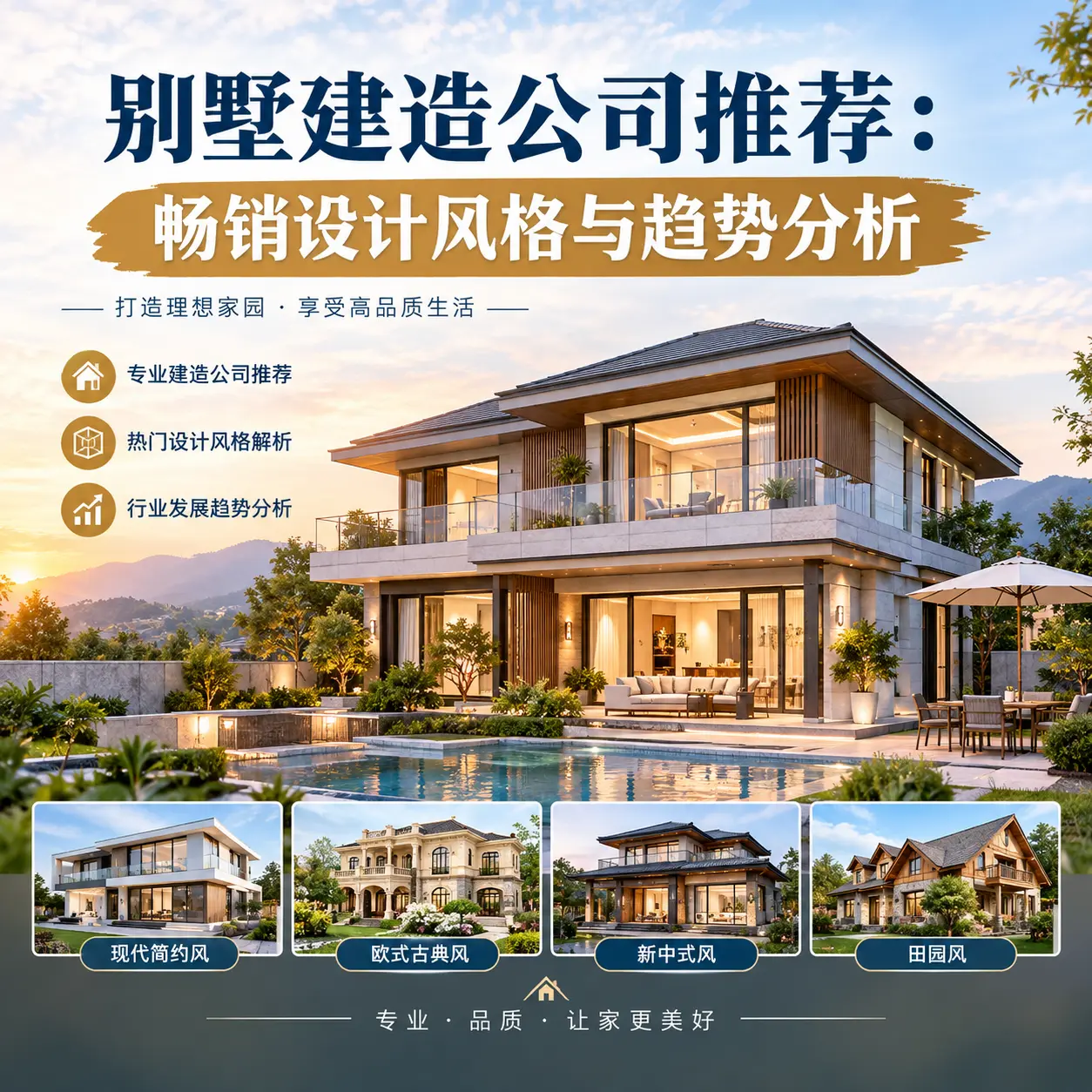 别墅建造公司推荐: 盘州 畅销设计风格与趋势分析