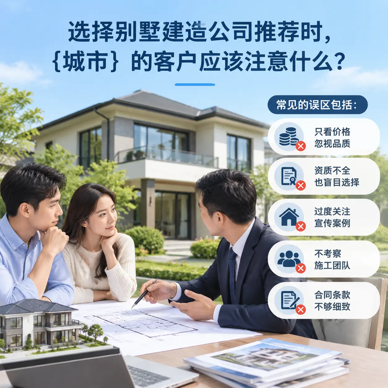 选择别墅建造公司推荐时，盘州 的客户应该注意什么？