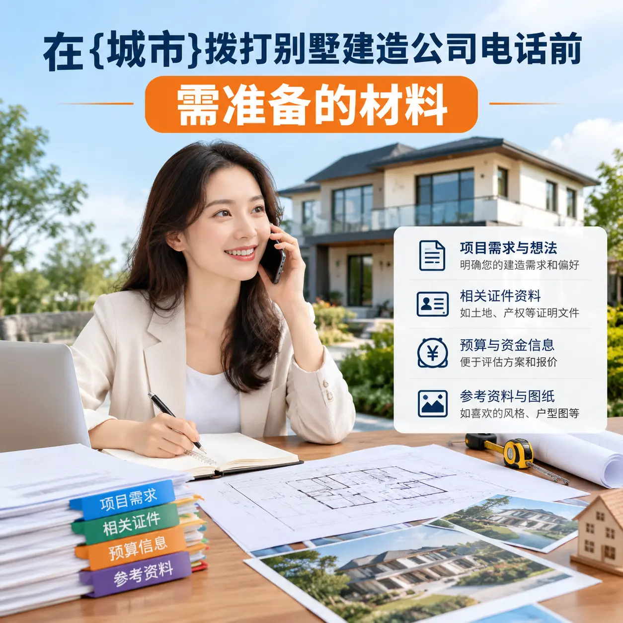 在盘州拨打别墅建造公司电话前需准备的材料