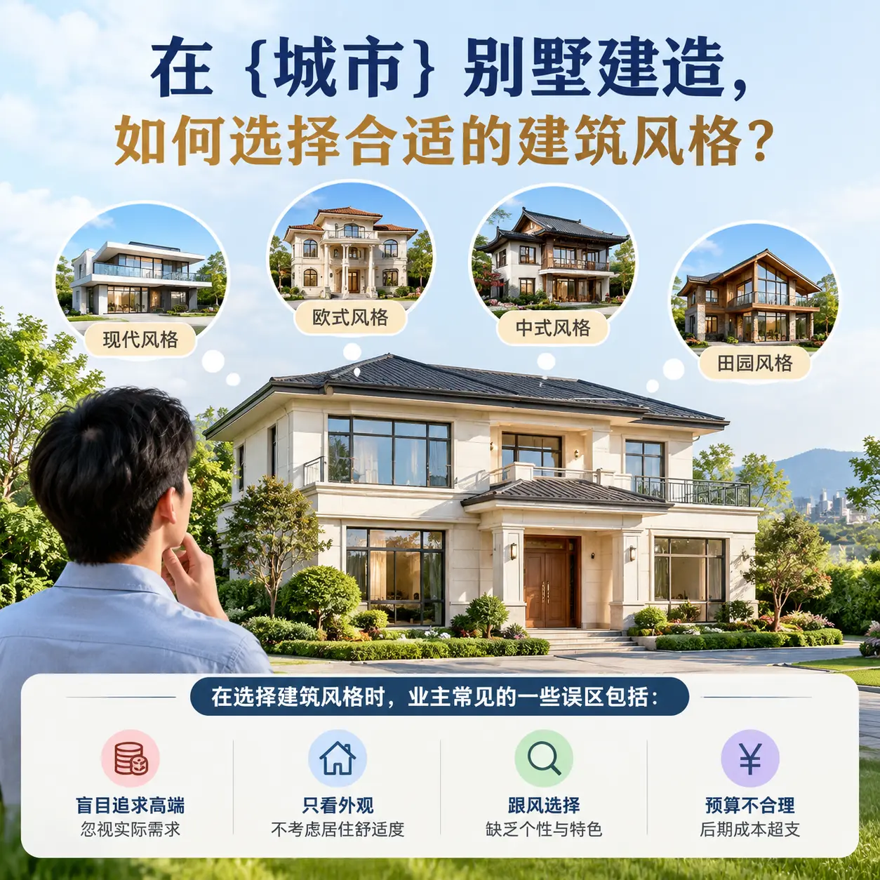 在 盘州 别墅建造,如何选择合适的建筑风格?