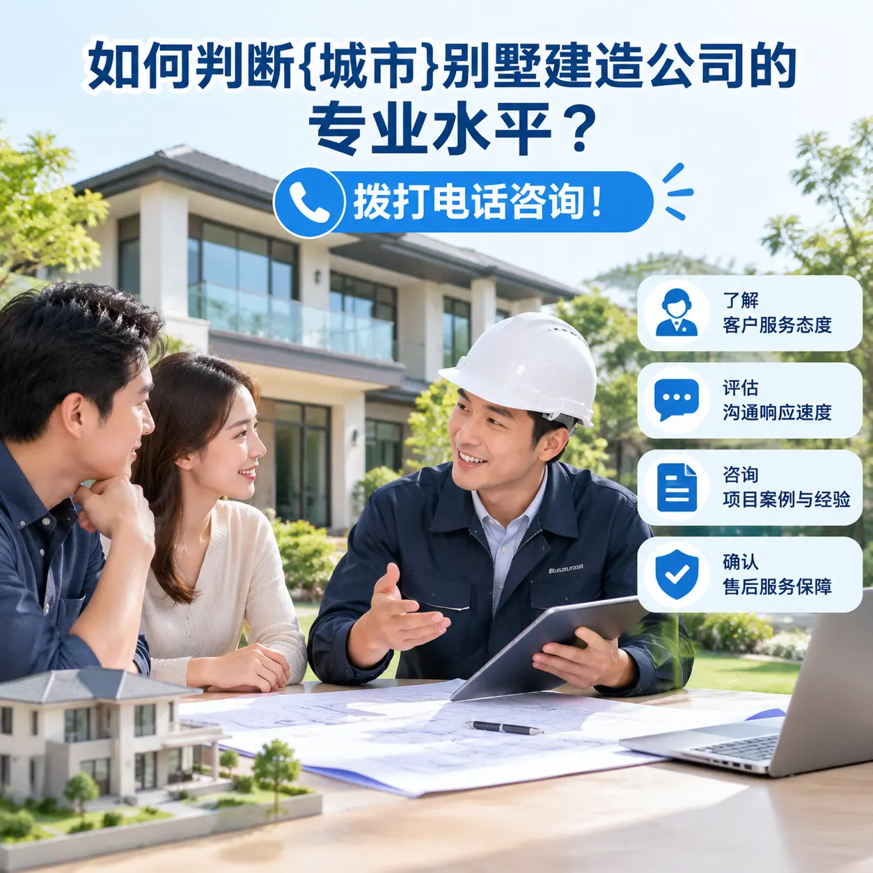 如何判断盘州别墅建造公司的专业水平？拨打电话咨询！